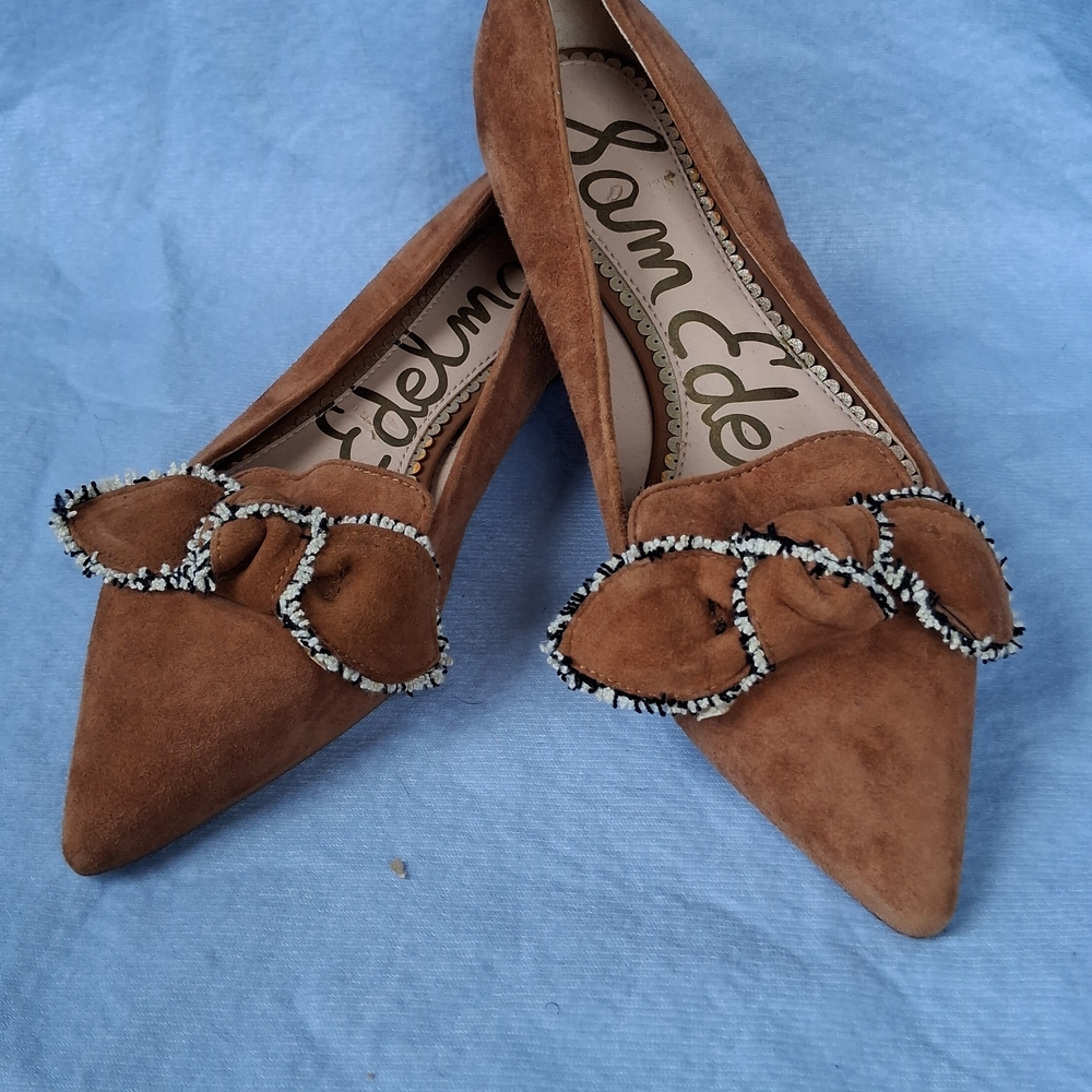 Sam Edelman Women's Brown Suede Flats